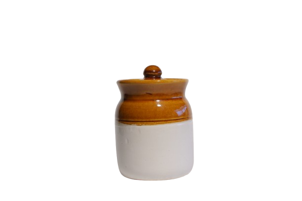 Ceramic Jars with Lid and Multipurpose Barni for chutney | Pickle |Spice Storage Container| dining Table Container Set [900 ml]