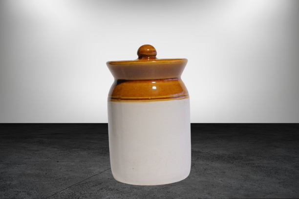  Ceramic 1 kg  Pickle Jar with Lid | Dining Table Container | Canister | Barni  (Pack of 1)