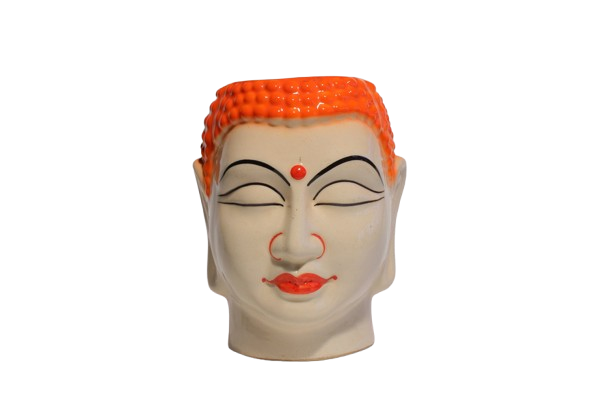 Buddha Face Ceramic Plants Pot Come Flower Vase