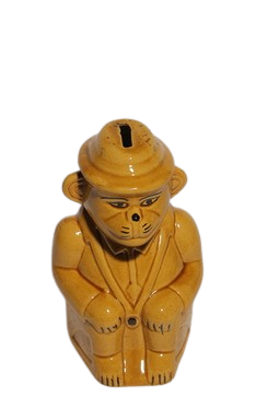 Single Colour Monkey Shape Ceramic Coin Bank for Kinds & Home D...