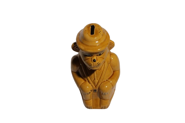Single Colour Monkey Shape Ceramic Coin Bank for Kinds & Home Decoration | 1 Pcs Coin Bank