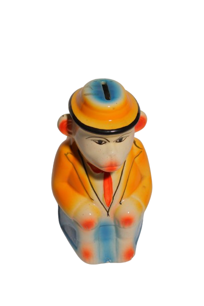 Ceramic Coin Bank for Kinds & Home Decoration | Monkey Shape 1 Pcs Coin Bank