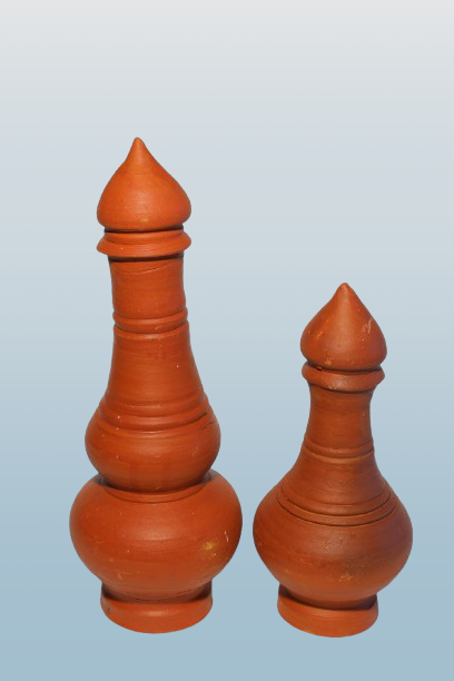 Terracotta Temple Top Kalasam 2 step Kumpa Kalasm | Pooja Multiple Selection  