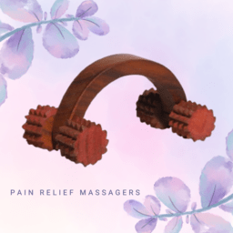 VAH Wooden Hand 4 Wheel Massager Roller | Relaxation | Improved Blood Circulation | Acupressure & Acupressur Massager for Men & Women 