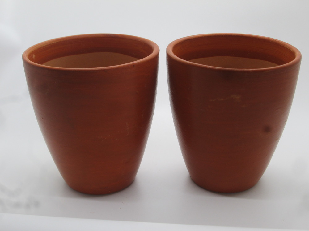 Natural Clay Cups|Handcrafted Lassi cups | Eco-Friendly Tea Kullad | Perfect for Coffee,Tea & More | Handmade Clay Cups (2 Pcs Set, 400 ml)