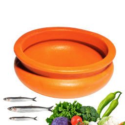 Handmade Clay Fish Curry Pot | Traditional Earthenware Fish Curry Pot | Eco-Friendly, Multipurpose Cooking Vessel | Terracotta Fish Curry Pot Set of 1