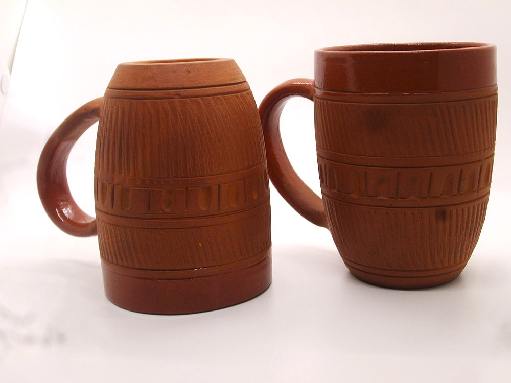 Handmade Mug Clay Utensils for Summer inner Ceramic Coated coffee Mug 350 ml set of 2