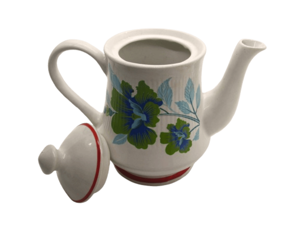 Handmade ceramic Teapot [1000ML Blossom Printed Tea Pot 