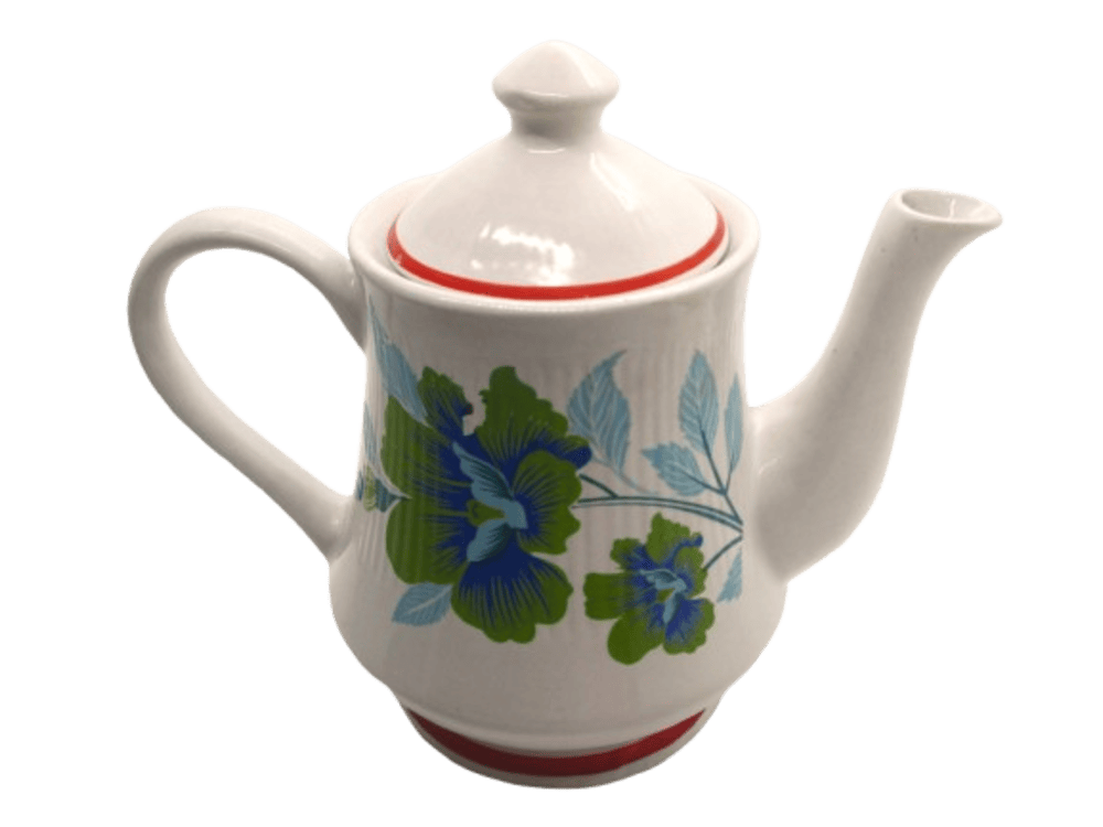 Handmade ceramic Teapot [1000ML Blossom Printed Tea Pot 