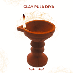 Mann Vaasam Handmade Clay pooja Diya Set of 2...