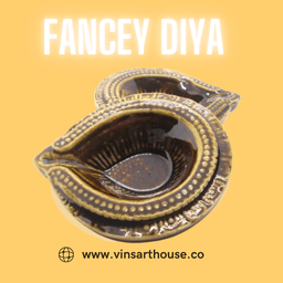 Graceful Fancy Diyas Festival Diwali Ceramic Diya Pack of 2 VAH...