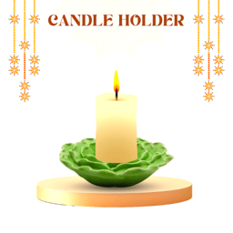 Ceramic Flower Candle Holder Lotus tealight Holder | Green...