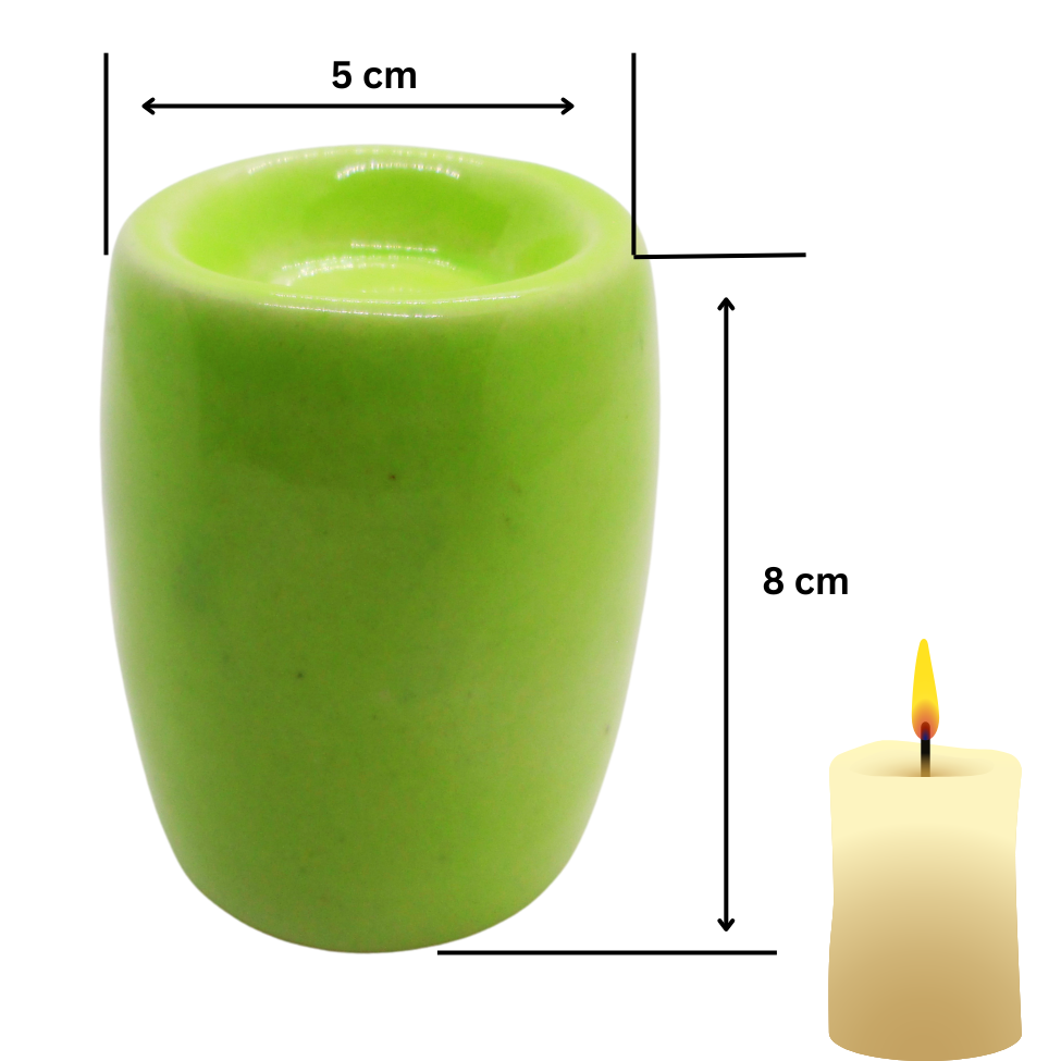 Vins Ceramic Candle Holder Green  Color 