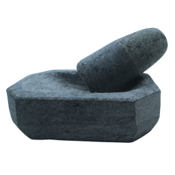 VINS Art HOUSE Heavy Duty Kalvam Grinding Stone and Mortar Pestle Set for Herbs (Grey, Mini Size, 6 x 4 Inch
