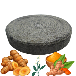 VAH Turmeric Haldi Grinding Mortar Stone Small size (4 x 4 x 0.5 inch)