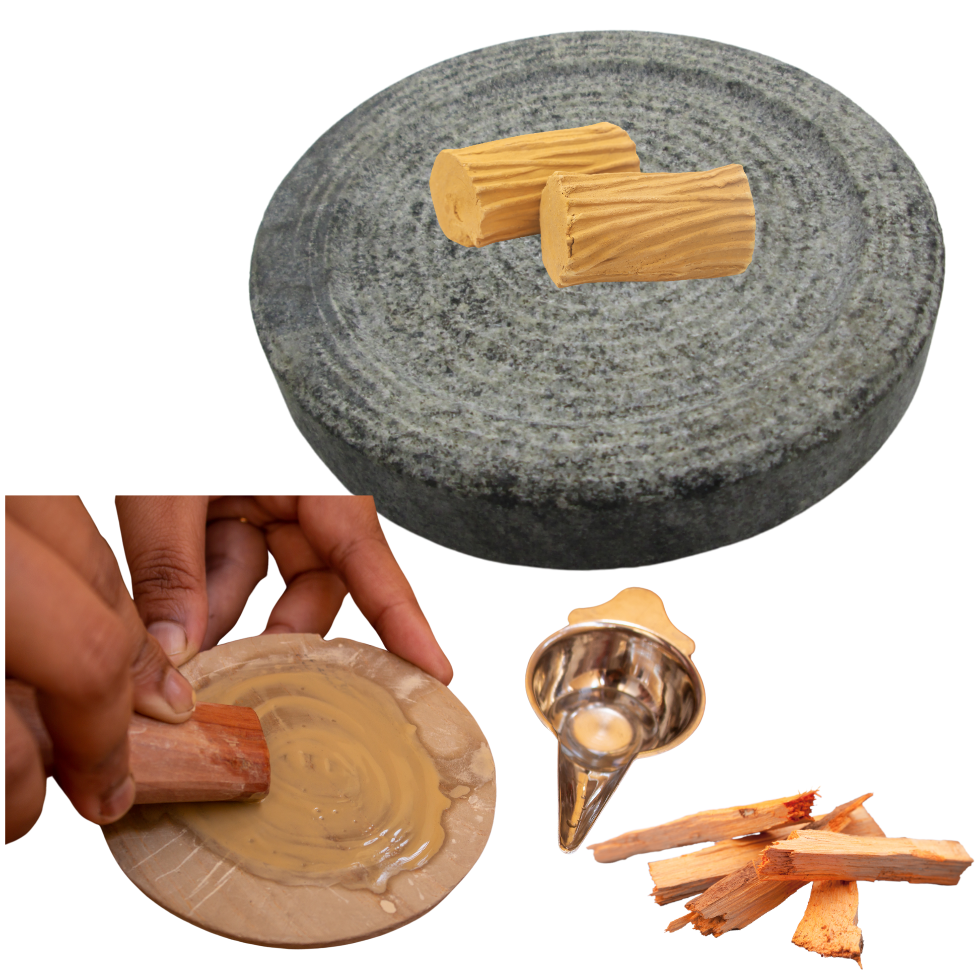 VAH Turmeric Haldi Grinding Mortar Stone Small size (4 x 4 x 0.5 inch)