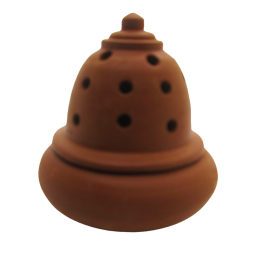 MANN VAASAM Traditional Clay Incense Sambirani Dhoop Holder Stand with Lid for Pooja Room | Handcrafter Sambirani Stand