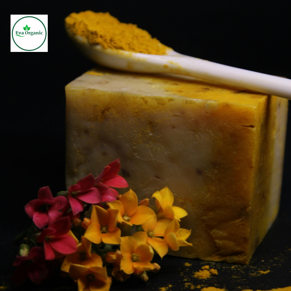 Handmade Healing Turmeric-Oats Butter Bath Soap With Cold Processed For Natural Exfoliation, Acne, Brightening, Skin Health & Tan Removal (125gm)