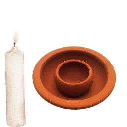 MANN VAASAM | Terracotta Dhoop Holder | Clay Incense Holder | Sambrani Stand | Candle Holder