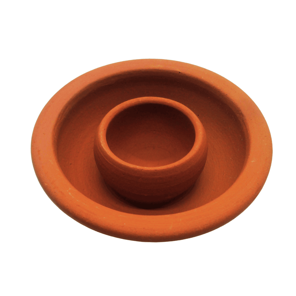 MANN VAASAM | Terracotta Dhoop Holder | Clay Incense Holder | Sambrani Stand | Candle Holder