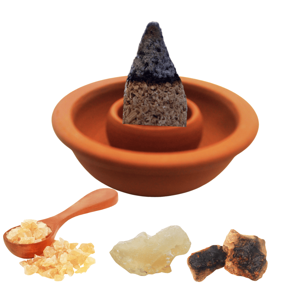 MANN VAASAM | Terracotta Dhoop Holder | Clay Incense Holder | Sambrani Stand | Candle Holder