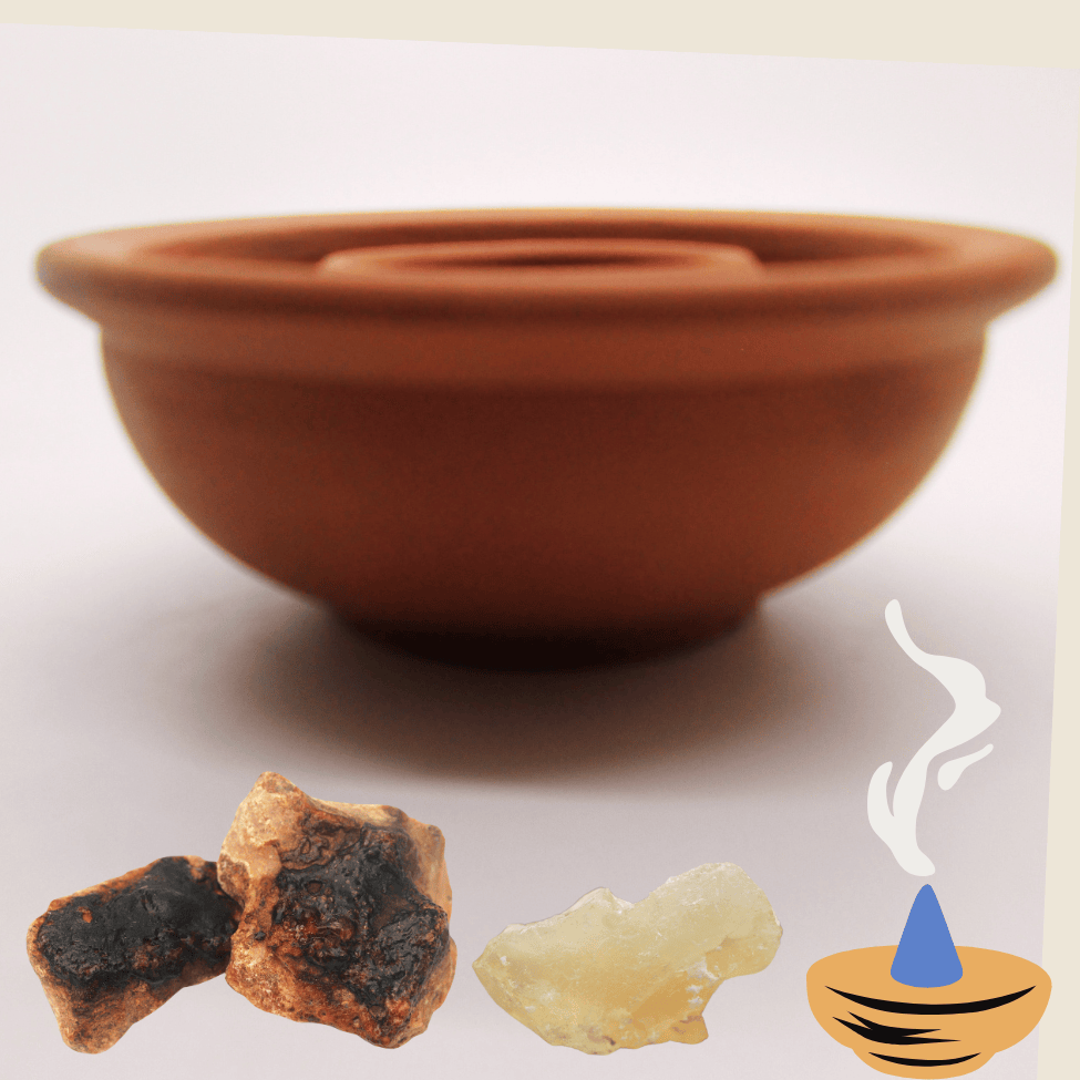 MANN VAASAM | Terracotta Dhoop Holder | Clay Incense Holder | Sambrani Stand | Candle Holder